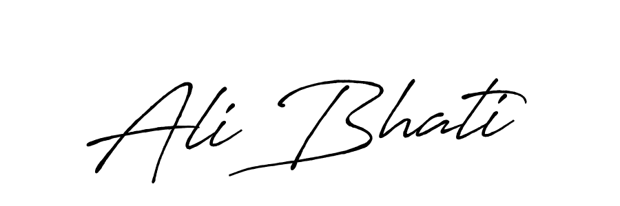 Similarly Antro_Vectra_Bolder is the best handwritten signature design. Signature creator online .You can use it as an online autograph creator for name Ali Bhati. Ali Bhati signature style 7 images and pictures png