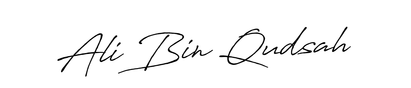 This is the best signature style for the Ali Bin Qudsah name. Also you like these signature font (Antro_Vectra_Bolder). Mix name signature. Ali Bin Qudsah signature style 7 images and pictures png