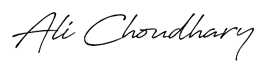 Turn your name Ali Choudhary into a signature brand with Antro_Vectra_Bolder styling. Download in standard PNG or transparent format anytime. Ali Choudhary signature style 7 images and pictures png