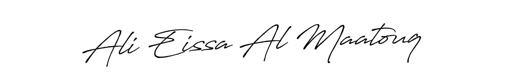 Make a beautiful signature design for name Ali Eissa Al Maatouq. With this signature (Antro_Vectra_Bolder) style, you can create a handwritten signature for free. Ali Eissa Al Maatouq signature style 7 images and pictures png