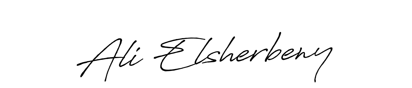 if you are searching for the best signature style for your name Ali Elsherbeny. so please give up your signature search. here we have designed multiple signature styles  using Antro_Vectra_Bolder. Ali Elsherbeny signature style 7 images and pictures png