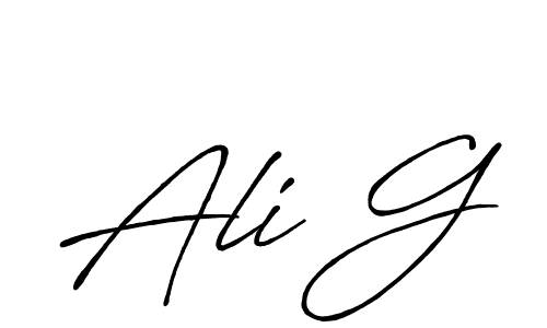 It looks lik you need a new signature style for name Ali G. Design unique handwritten (Antro_Vectra_Bolder) signature with our free signature maker in just a few clicks. Ali G signature style 7 images and pictures png