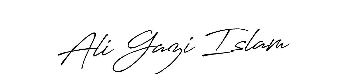 Make a beautiful signature design for name Ali Gazi Islam. With this signature (Antro_Vectra_Bolder) style, you can create a handwritten signature for free. Ali Gazi Islam signature style 7 images and pictures png