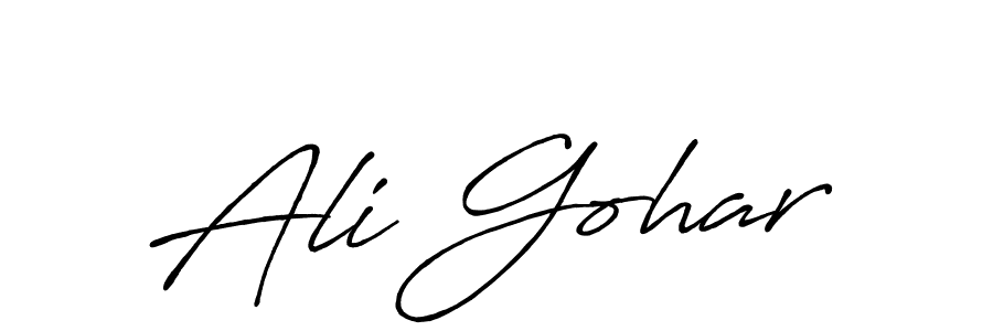 How to make Ali Gohar name signature. Use Antro_Vectra_Bolder style for creating short signs online. This is the latest handwritten sign. Ali Gohar signature style 7 images and pictures png