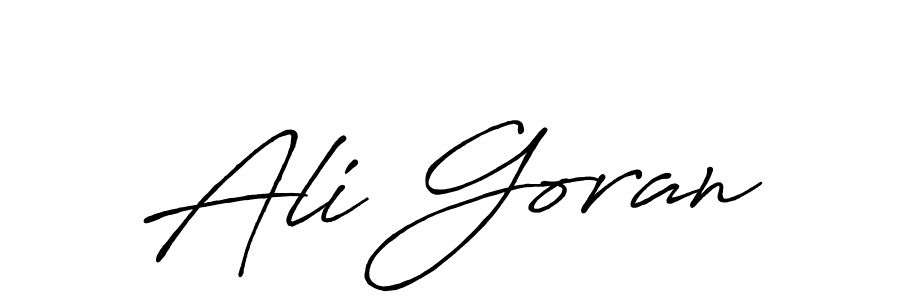 Also You can easily find your signature by using the search form. We will create Ali Goran name handwritten signature images for you free of cost using Antro_Vectra_Bolder sign style. Ali Goran signature style 7 images and pictures png