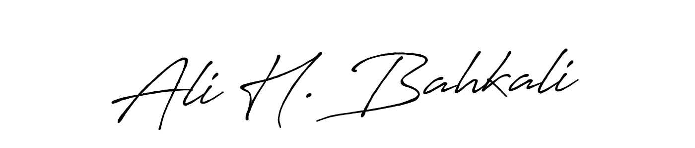 Also You can easily find your signature by using the search form. We will create Ali H. Bahkali name handwritten signature images for you free of cost using Antro_Vectra_Bolder sign style. Ali H. Bahkali signature style 7 images and pictures png