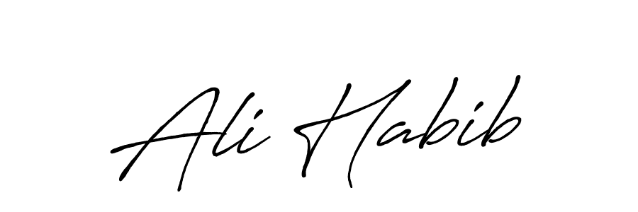 Make a beautiful signature design for name Ali Habib. With this signature (Antro_Vectra_Bolder) style, you can create a handwritten signature for free. Ali Habib signature style 7 images and pictures png