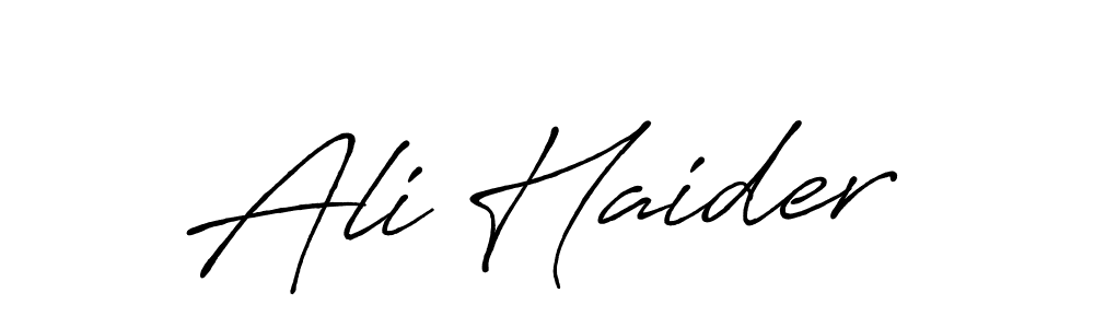 Ali Haider stylish signature style. Best Handwritten Sign (Antro_Vectra_Bolder) for my name. Handwritten Signature Collection Ideas for my name Ali Haider. Ali Haider signature style 7 images and pictures png