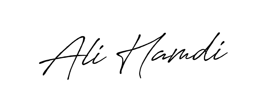 Ali Hamdi stylish signature style. Best Handwritten Sign (Antro_Vectra_Bolder) for my name. Handwritten Signature Collection Ideas for my name Ali Hamdi. Ali Hamdi signature style 7 images and pictures png