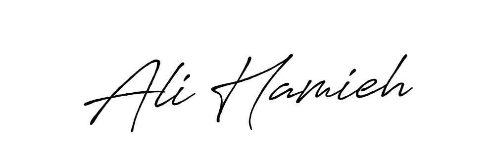 if you are searching for the best signature style for your name Ali Hamieh. so please give up your signature search. here we have designed multiple signature styles  using Antro_Vectra_Bolder. Ali Hamieh signature style 7 images and pictures png