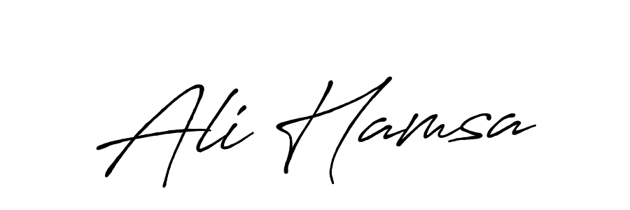 You should practise on your own different ways (Antro_Vectra_Bolder) to write your name (Ali Hamsa) in signature. don't let someone else do it for you. Ali Hamsa signature style 7 images and pictures png