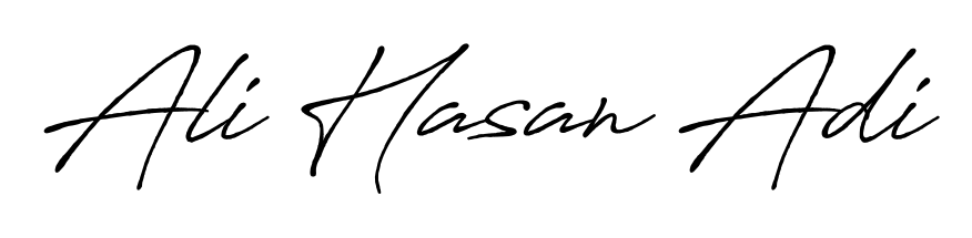 The Antro_Vectra_Bolder font gives name Ali Hasan Adi a signature that looks effortless yet distinguished. Download high-res PNG instantly. Ali Hasan Adi signature style 7 images and pictures png