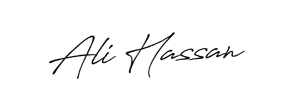 How to make Ali Hassan name signature. Use Antro_Vectra_Bolder style for creating short signs online. This is the latest handwritten sign. Ali Hassan signature style 7 images and pictures png