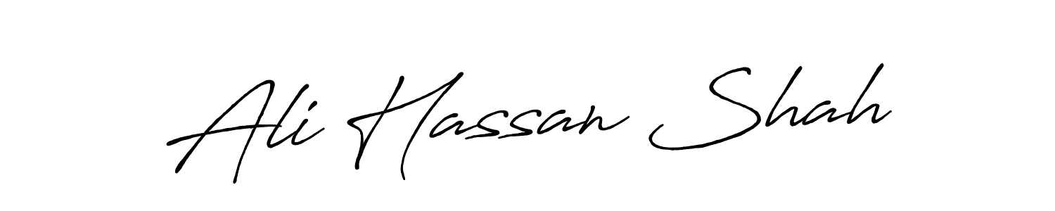 Use a signature maker to create a handwritten signature online. With this signature software, you can design (Antro_Vectra_Bolder) your own signature for name Ali Hassan Shah. Ali Hassan Shah signature style 7 images and pictures png