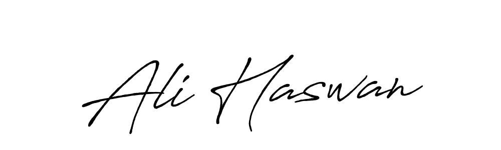 How to make Ali Haswan name signature. Use Antro_Vectra_Bolder style for creating short signs online. This is the latest handwritten sign. Ali Haswan signature style 7 images and pictures png