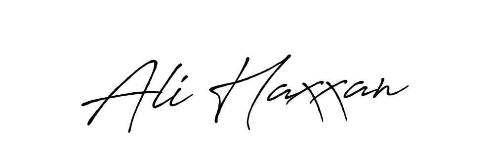 Make a beautiful signature design for name Ali Haxxan. With this signature (Antro_Vectra_Bolder) style, you can create a handwritten signature for free. Ali Haxxan signature style 7 images and pictures png