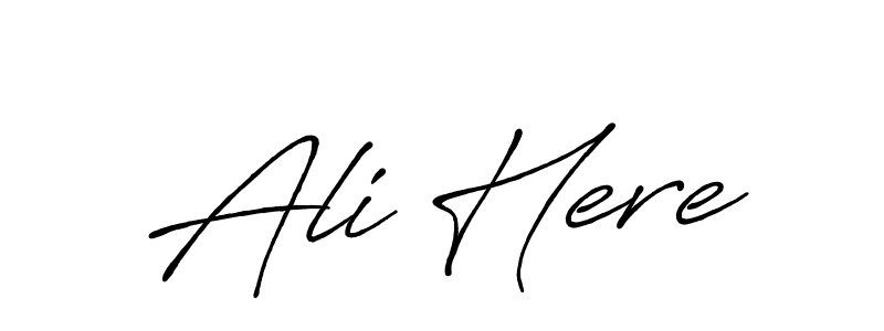 How to make Ali Here signature? Antro_Vectra_Bolder is a professional autograph style. Create handwritten signature for Ali Here name. Ali Here signature style 7 images and pictures png