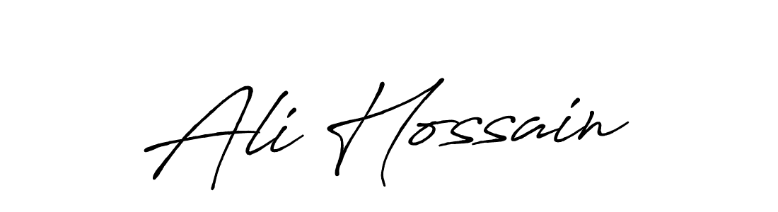 Similarly Antro_Vectra_Bolder is the best handwritten signature design. Signature creator online .You can use it as an online autograph creator for name Ali Hossain. Ali Hossain signature style 7 images and pictures png