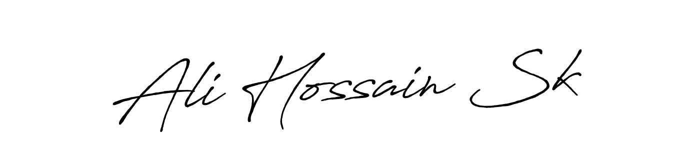 Use a signature maker to create a handwritten signature online. With this signature software, you can design (Antro_Vectra_Bolder) your own signature for name Ali Hossain Sk. Ali Hossain Sk signature style 7 images and pictures png