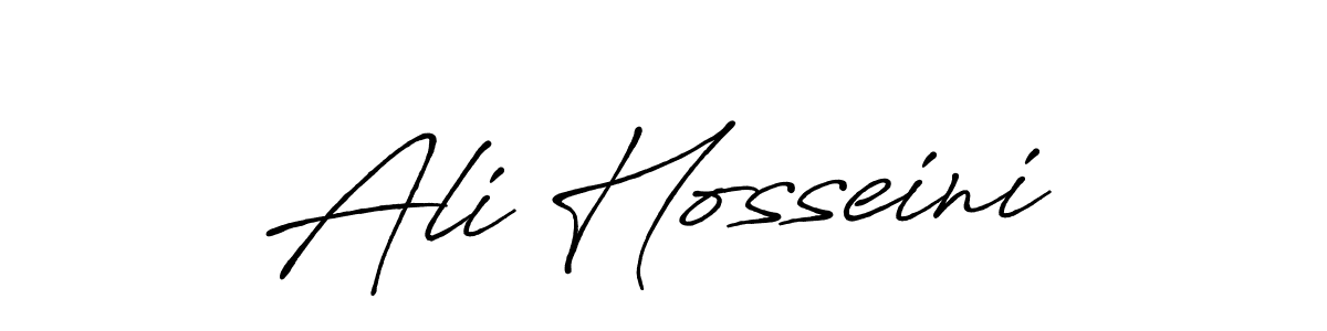 Design your own signature with our free online signature maker. With this signature software, you can create a handwritten (Antro_Vectra_Bolder) signature for name Ali Hosseini. Ali Hosseini signature style 7 images and pictures png