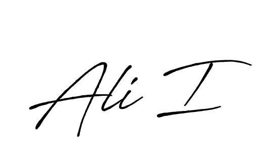 Ali I stylish signature style. Best Handwritten Sign (Antro_Vectra_Bolder) for my name. Handwritten Signature Collection Ideas for my name Ali I. Ali I signature style 7 images and pictures png