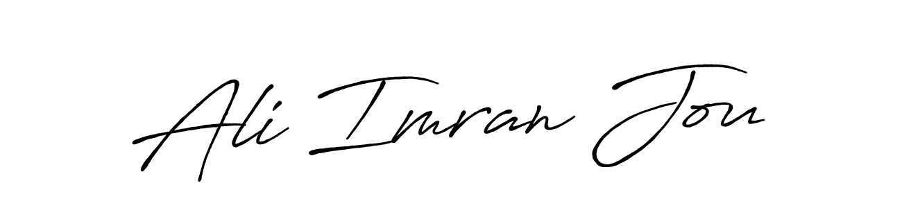 This is the best signature style for the Ali Imran Jou name. Also you like these signature font (Antro_Vectra_Bolder). Mix name signature. Ali Imran Jou signature style 7 images and pictures png
