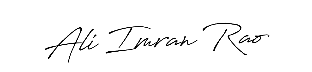Antro_Vectra_Bolder is a professional signature style that is perfect for those who want to add a touch of class to their signature. It is also a great choice for those who want to make their signature more unique. Get Ali Imran Rao name to fancy signature for free. Ali Imran Rao signature style 7 images and pictures png