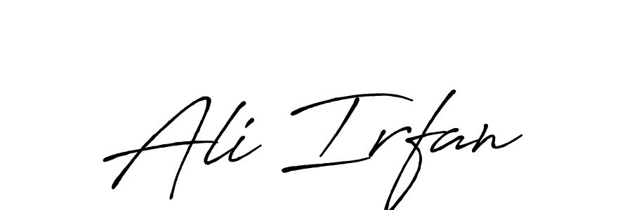 Design your own signature with our free online signature maker. With this signature software, you can create a handwritten (Antro_Vectra_Bolder) signature for name Ali Irfan. Ali Irfan signature style 7 images and pictures png