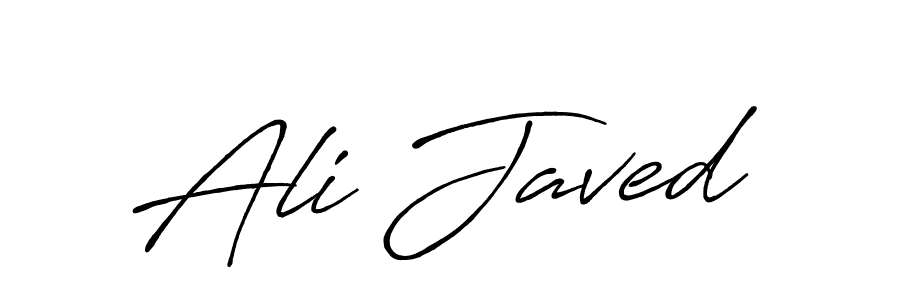 How to make Ali Javed name signature. Use Antro_Vectra_Bolder style for creating short signs online. This is the latest handwritten sign. Ali Javed signature style 7 images and pictures png