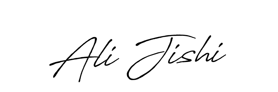 Create a beautiful signature design for name Ali Jishi. With this signature (Antro_Vectra_Bolder) fonts, you can make a handwritten signature for free. Ali Jishi signature style 7 images and pictures png