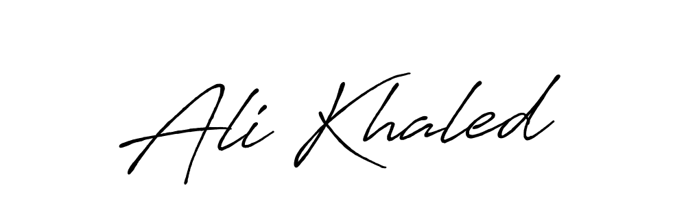 Also we have Ali Khaled name is the best signature style. Create professional handwritten signature collection using Antro_Vectra_Bolder autograph style. Ali Khaled signature style 7 images and pictures png