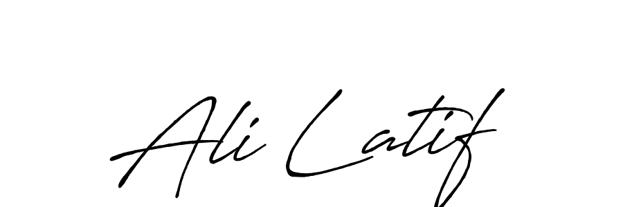 Ali Latif stylish signature style. Best Handwritten Sign (Antro_Vectra_Bolder) for my name. Handwritten Signature Collection Ideas for my name Ali Latif. Ali Latif signature style 7 images and pictures png