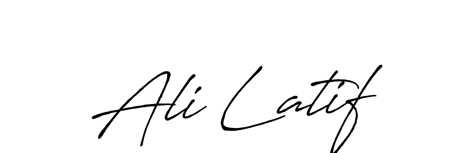 Ali Latif stylish signature style. Best Handwritten Sign (Antro_Vectra_Bolder) for my name. Handwritten Signature Collection Ideas for my name Ali Latif. Ali Latif signature style 7 images and pictures png