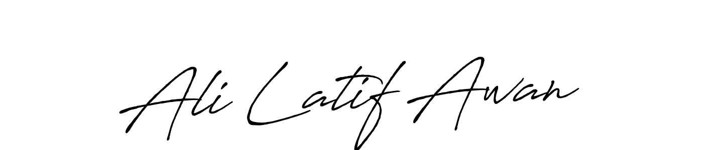 Ali Latif Awan stylish signature style. Best Handwritten Sign (Antro_Vectra_Bolder) for my name. Handwritten Signature Collection Ideas for my name Ali Latif Awan. Ali Latif Awan signature style 7 images and pictures png
