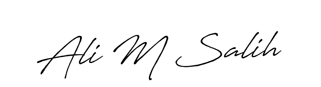 Create a beautiful signature design for name Ali M Salih. With this signature (Antro_Vectra_Bolder) fonts, you can make a handwritten signature for free. Ali M Salih signature style 7 images and pictures png