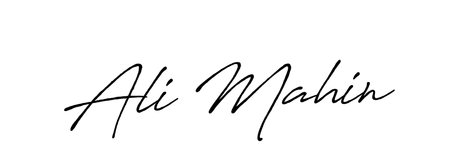 Make a beautiful signature design for name Ali Mahin. With this signature (Antro_Vectra_Bolder) style, you can create a handwritten signature for free. Ali Mahin signature style 7 images and pictures png