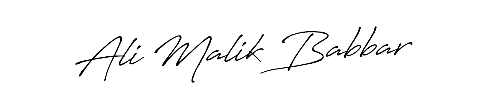 Ali Malik Babbar stylish signature style. Best Handwritten Sign (Antro_Vectra_Bolder) for my name. Handwritten Signature Collection Ideas for my name Ali Malik Babbar. Ali Malik Babbar signature style 7 images and pictures png