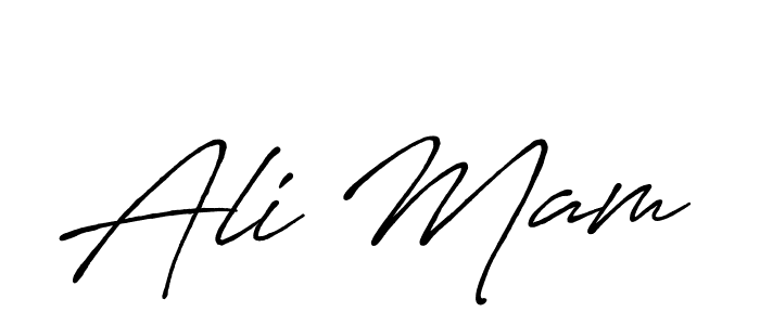 Design your own signature with our free online signature maker. With this signature software, you can create a handwritten (Antro_Vectra_Bolder) signature for name Ali Mam. Ali Mam signature style 7 images and pictures png