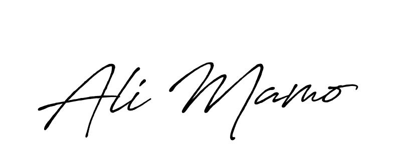 Make a beautiful signature design for name Ali Mamo. With this signature (Antro_Vectra_Bolder) style, you can create a handwritten signature for free. Ali Mamo signature style 7 images and pictures png