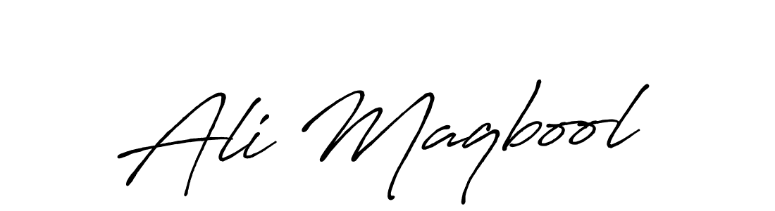 It looks lik you need a new signature style for name Ali Maqbool. Design unique handwritten (Antro_Vectra_Bolder) signature with our free signature maker in just a few clicks. Ali Maqbool signature style 7 images and pictures png