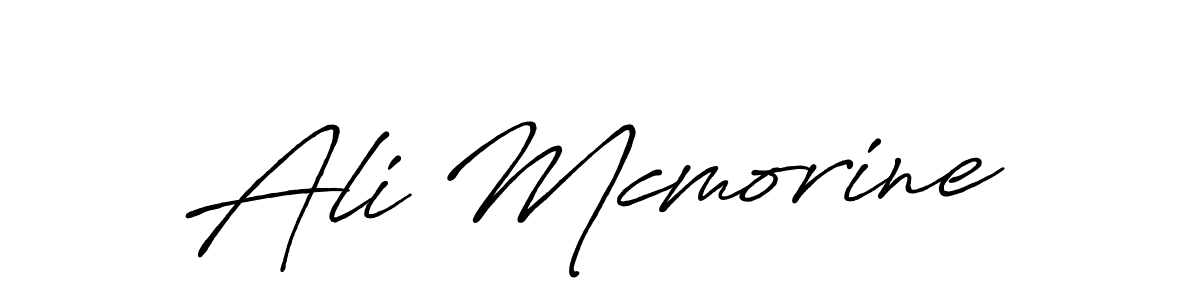 Make a beautiful signature design for name Ali Mcmorine. With this signature (Antro_Vectra_Bolder) style, you can create a handwritten signature for free. Ali Mcmorine signature style 7 images and pictures png