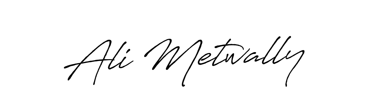 How to make Ali Metwally name signature. Use Antro_Vectra_Bolder style for creating short signs online. This is the latest handwritten sign. Ali Metwally signature style 7 images and pictures png