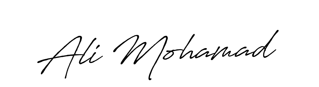 Make a beautiful signature design for name Ali Mohamad. With this signature (Antro_Vectra_Bolder) style, you can create a handwritten signature for free. Ali Mohamad signature style 7 images and pictures png