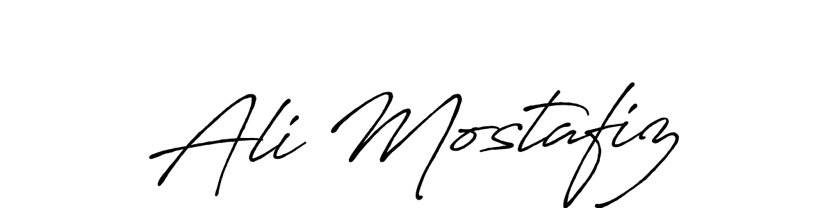 Make a beautiful signature design for name Ali Mostafiz. With this signature (Antro_Vectra_Bolder) style, you can create a handwritten signature for free. Ali Mostafiz signature style 7 images and pictures png