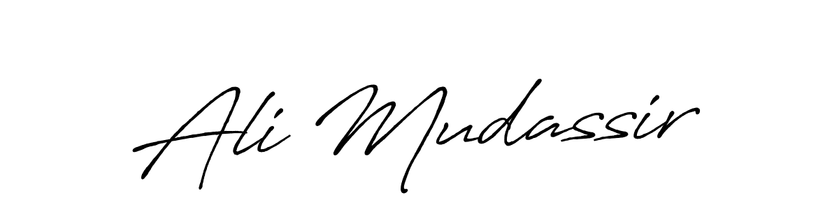 Design your own signature with our free online signature maker. With this signature software, you can create a handwritten (Antro_Vectra_Bolder) signature for name Ali Mudassir. Ali Mudassir signature style 7 images and pictures png