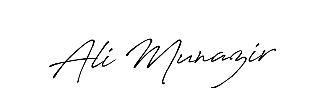 Design your own signature with our free online signature maker. With this signature software, you can create a handwritten (Antro_Vectra_Bolder) signature for name Ali Munazir. Ali Munazir signature style 7 images and pictures png