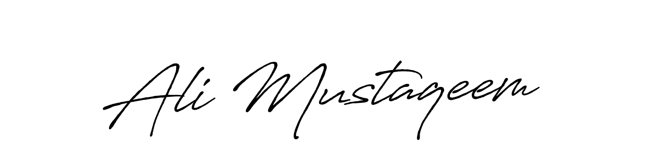 Design your own signature with our free online signature maker. With this signature software, you can create a handwritten (Antro_Vectra_Bolder) signature for name Ali Mustaqeem. Ali Mustaqeem signature style 7 images and pictures png