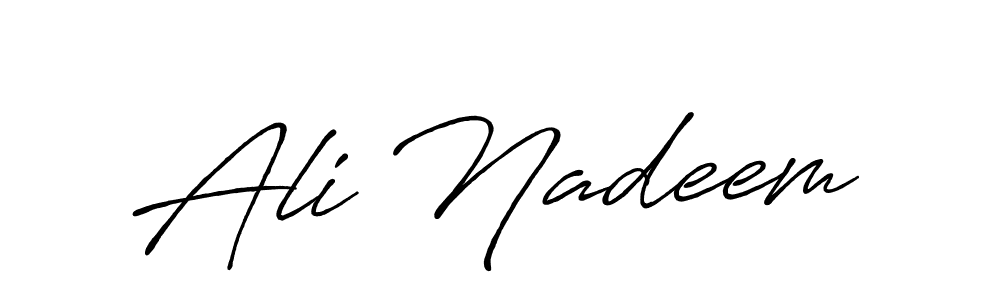 How to make Ali Nadeem name signature. Use Antro_Vectra_Bolder style for creating short signs online. This is the latest handwritten sign. Ali Nadeem signature style 7 images and pictures png