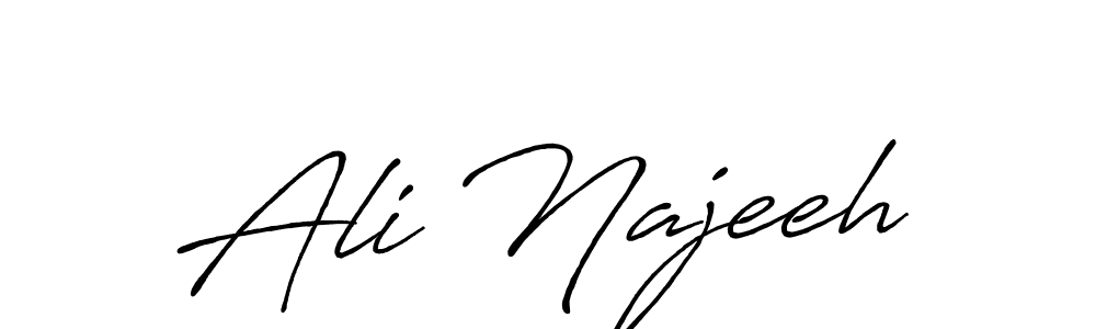 Create a beautiful signature design for name Ali Najeeh. With this signature (Antro_Vectra_Bolder) fonts, you can make a handwritten signature for free. Ali Najeeh signature style 7 images and pictures png