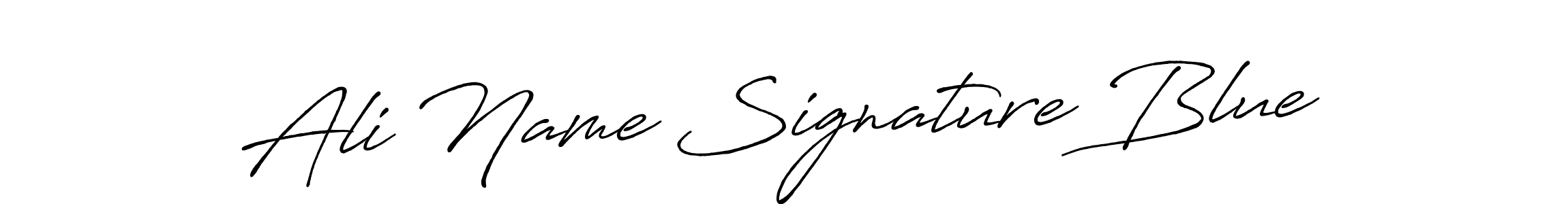 Make a beautiful signature design for name Ali Name Signature Blue. With this signature (Antro_Vectra_Bolder) style, you can create a handwritten signature for free. Ali Name Signature Blue signature style 7 images and pictures png